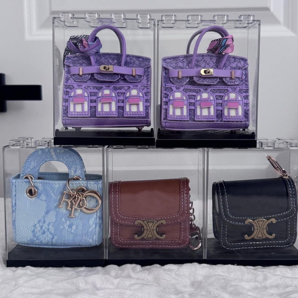 Mini Blue Dior Bag Charm